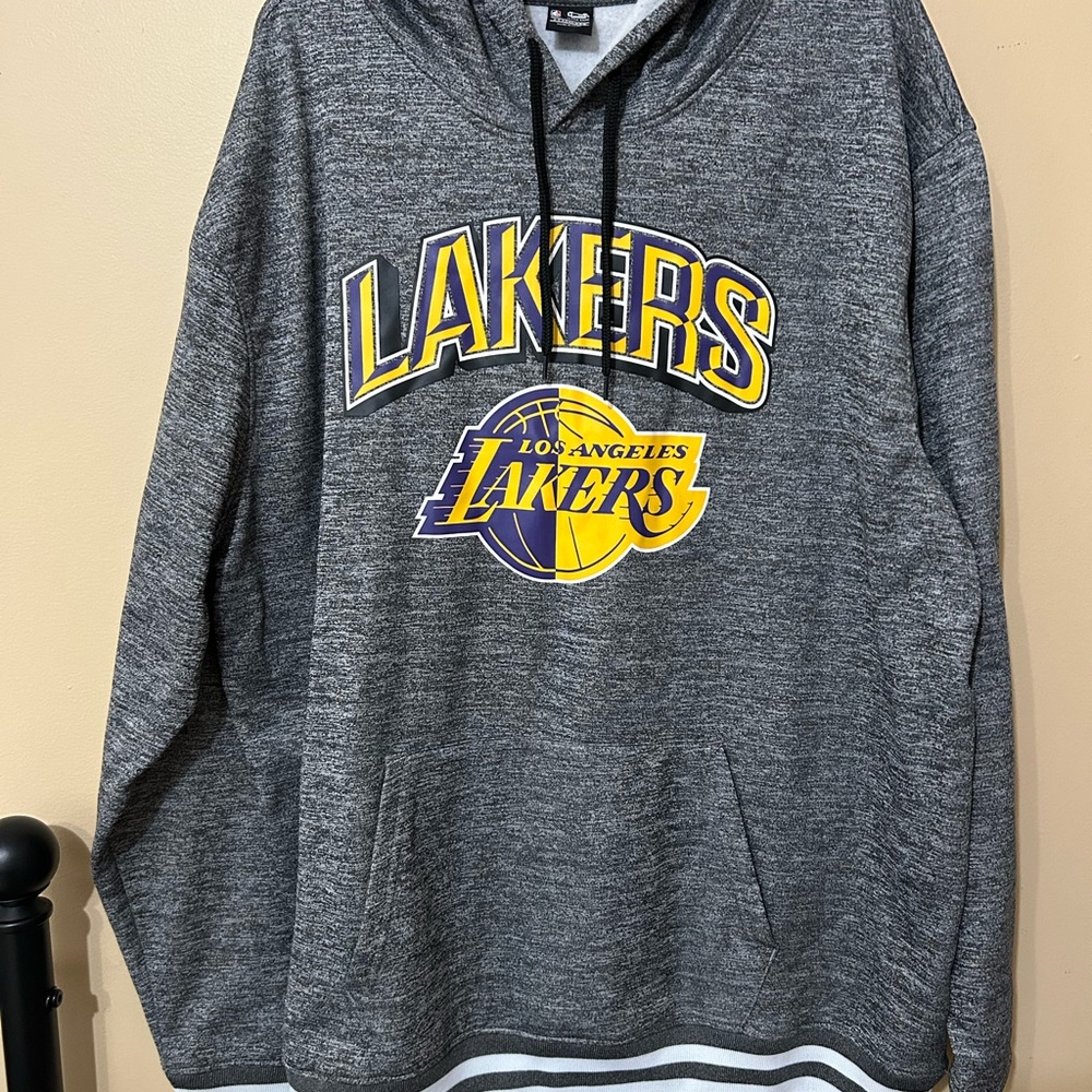 NBA Gray and Yellow V-Neck Sweater